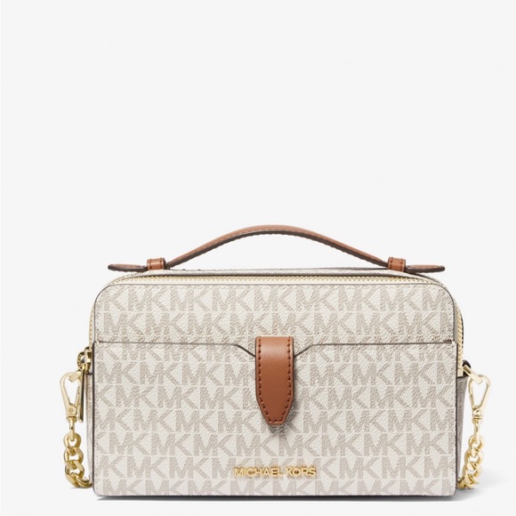 MICHAEL Michael Kors Medium Logo Smartphone Crossbody Bag Vanilla - Picture 13 of 16